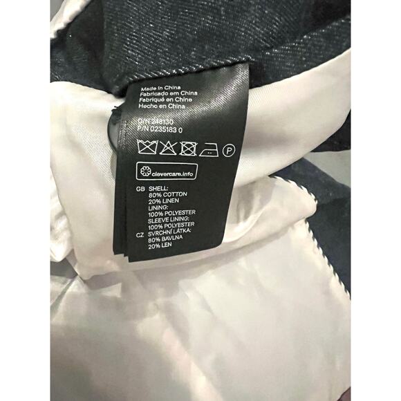 H&M Men’s Blue Cotton Linen Blazer Sport Coat 36R - Picture 9 of 9